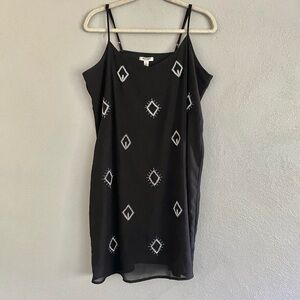 Old Navy Dress Size Large Beaded Black Tank Sleeveless Jeweled Neutral Party